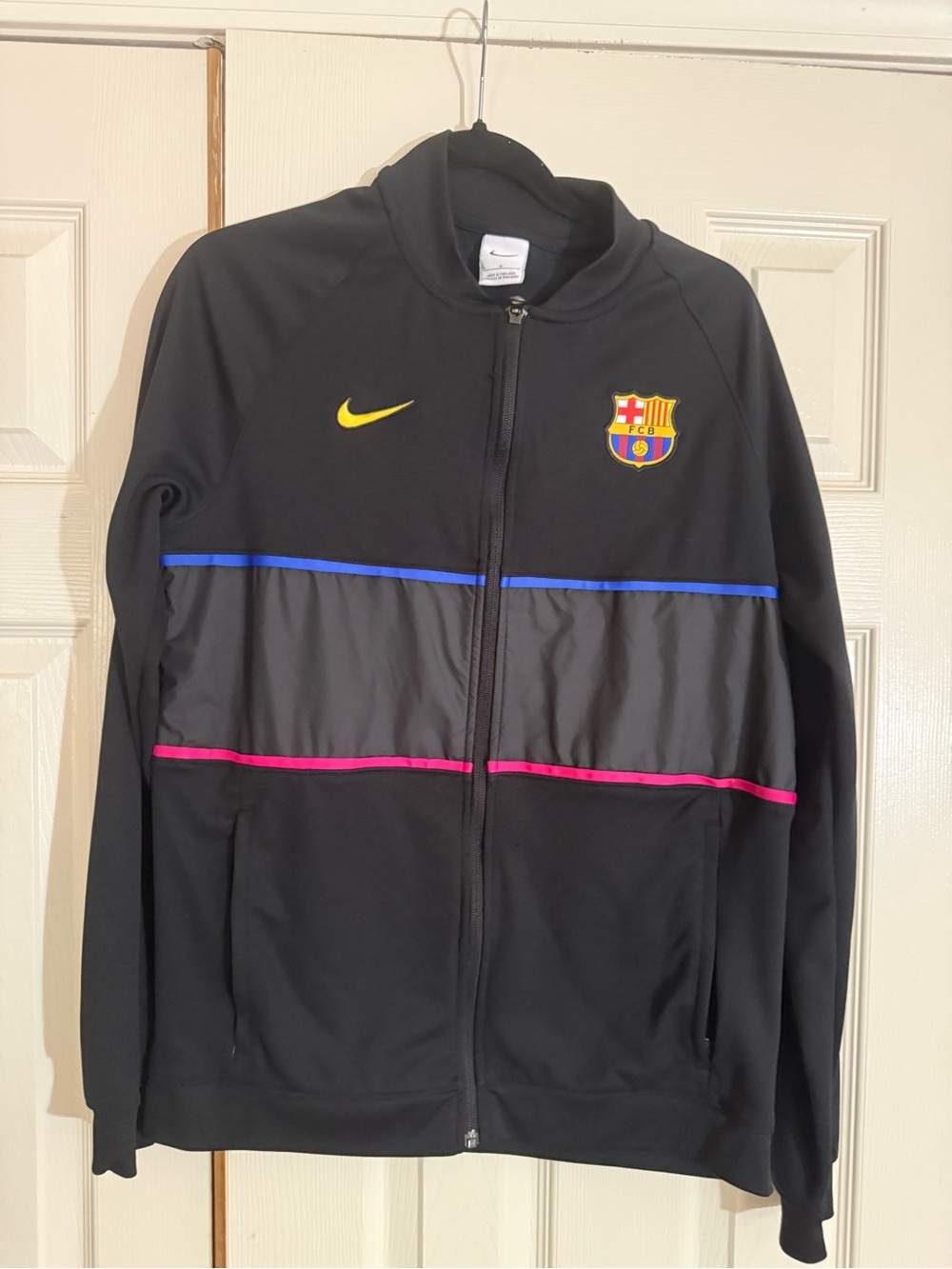 Nike FC Barcelona Track Jacket Full Zip Black Size Medium